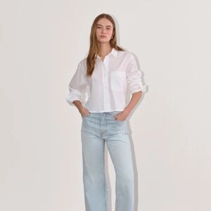 Everlane Way‑High Sailor Jean — Fog — Size 31 👖